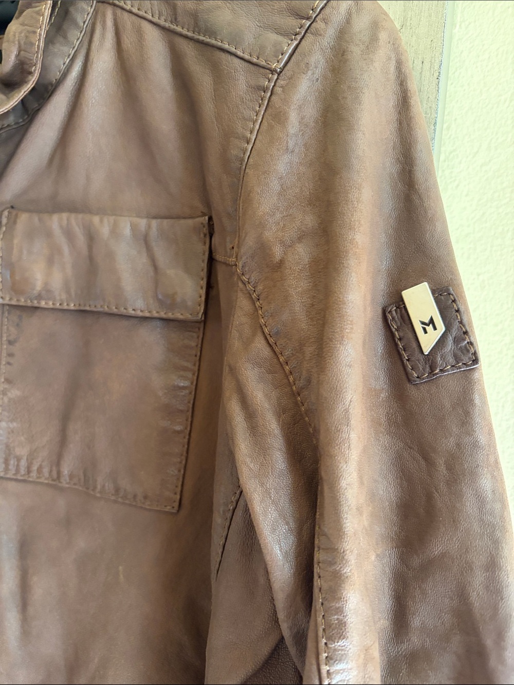 Mauritius Mahi RF Brown Leather Jacket US 10 NWT - Picture 8 of 10